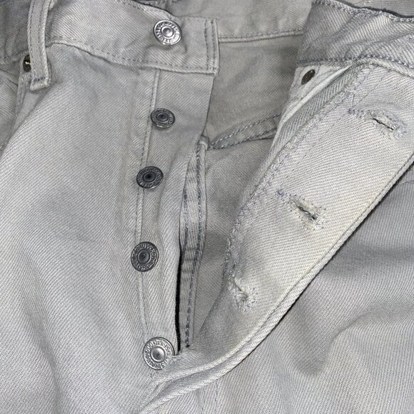 VTG Levis 501 Men’s 34x30(34x31.5) Light Wash Straight Leg Button Fly USA Y2K - Picture 9 of 11